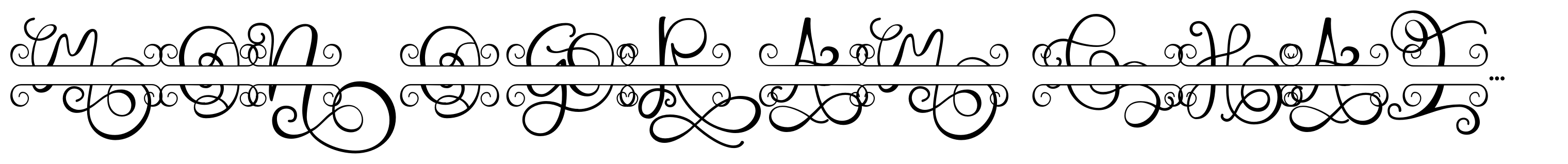 Monogram Challigraphy Brackets 13